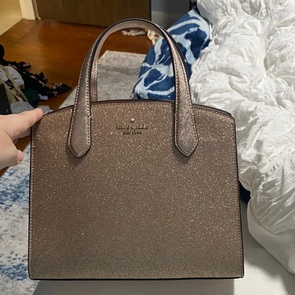 Kate Spade Sparkling Rose Gold Hand Bag - Picture 1 of 8